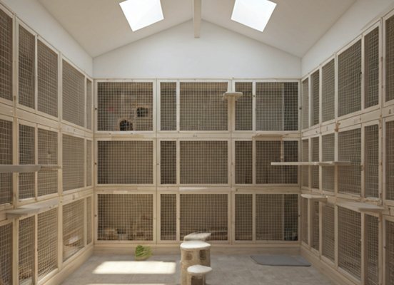 Insulated climate-controlled dog lodge and cattery suite at Alpha Lodge Murray Bridge