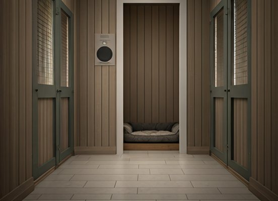Insulated climate-controlled dog lodge and cattery suite at Alpha Lodge Murray Bridge